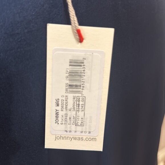 Johnny Was Tiered Wanderer Sapphire Dress(Slip) - Picture 6 of 8